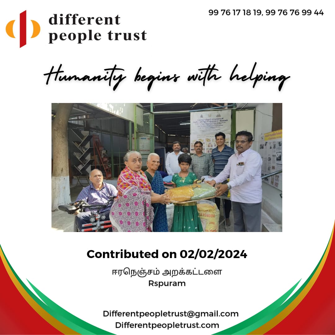 Bundles of donated items given to residents
